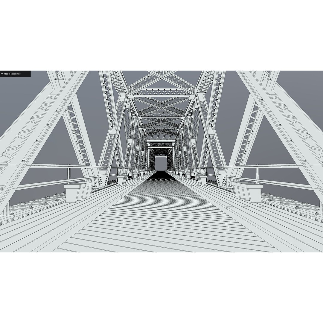 Metal Bridge 3D Model – Realistic Truss Design with PBR Textures - View 13