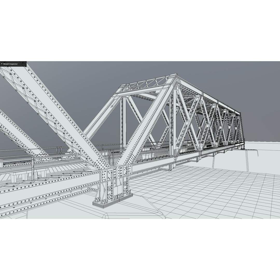 Metal Bridge 3D Model – Realistic Truss Design with PBR Textures - View 8