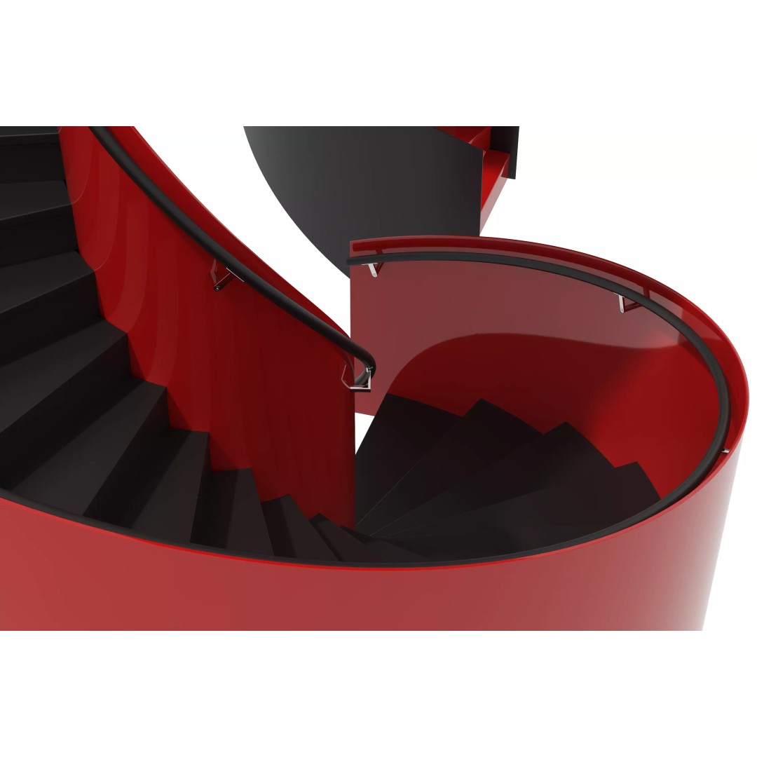 Spiral Staircase 3D Model – Modern Architectural Design, FBX & OBJ - View 7