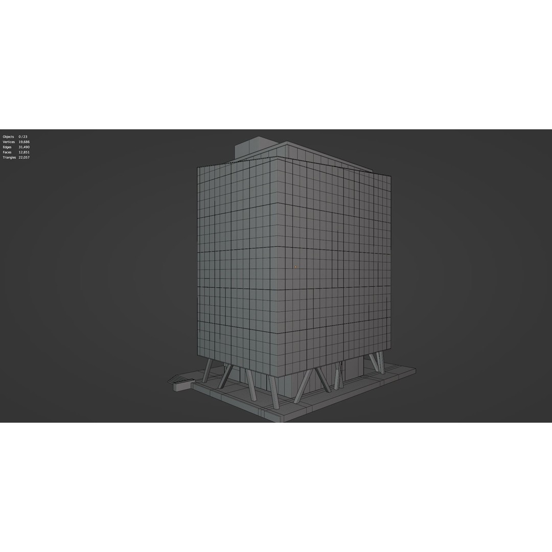 Tokyo Corporate Office Building 3D Model – Low Poly Game-Ready Asset, FBX - View 6