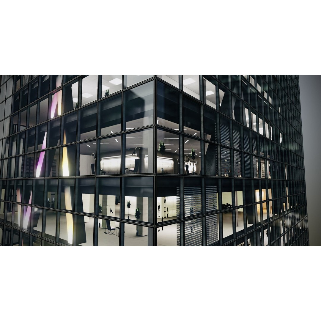 Tokyo Corporate Office Building 3D Model – Low Poly Game-Ready Asset, FBX - View 7