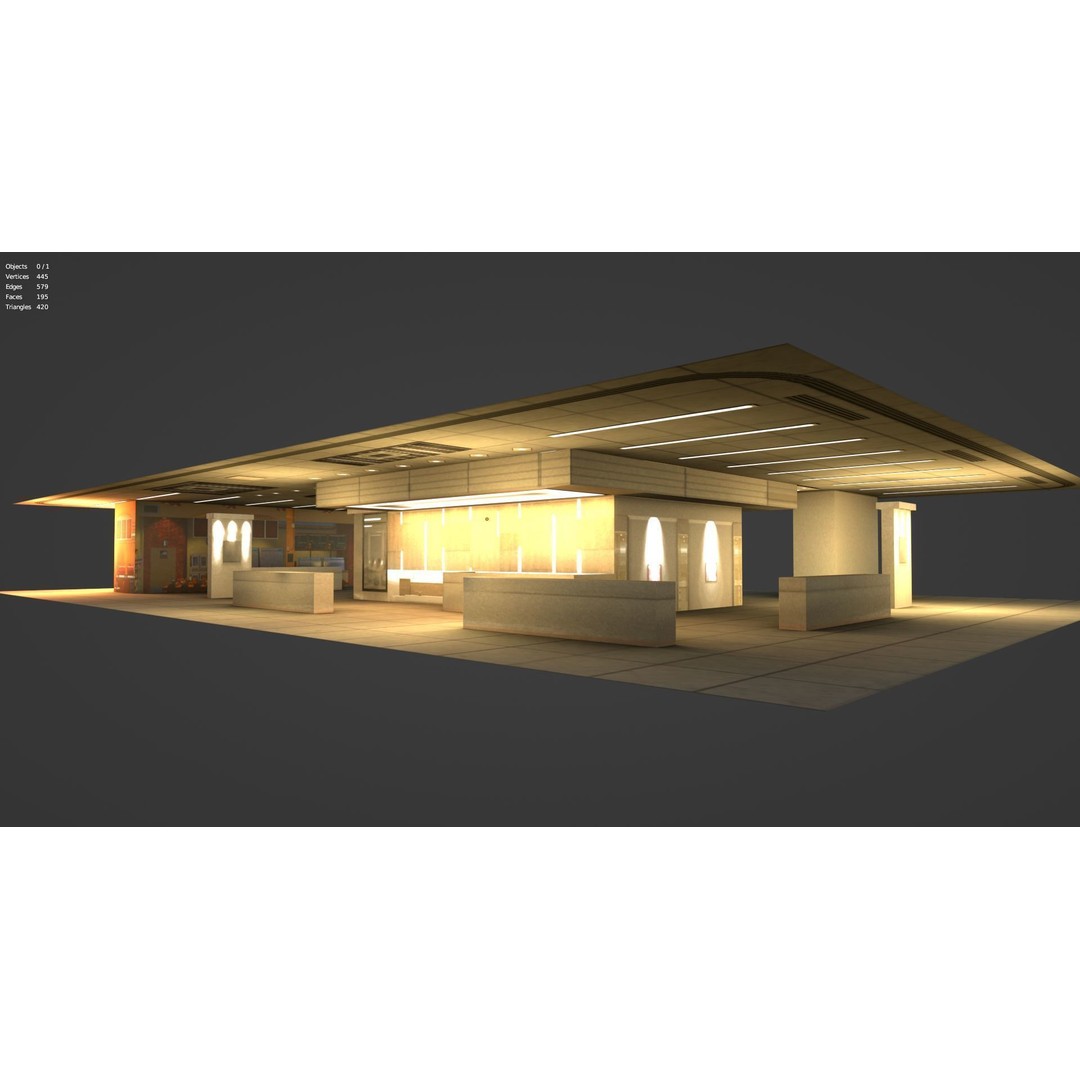 Tokyo Corporate Office Building 3D Model – Low Poly Game-Ready Asset, FBX - View 9