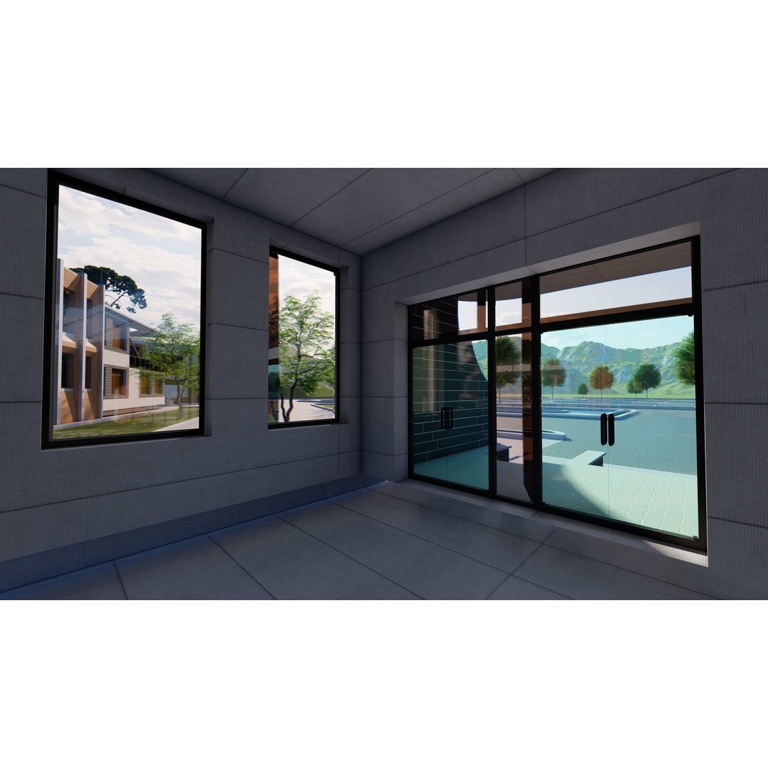 School 3D Model – High School Design for Archviz and Games, FBX