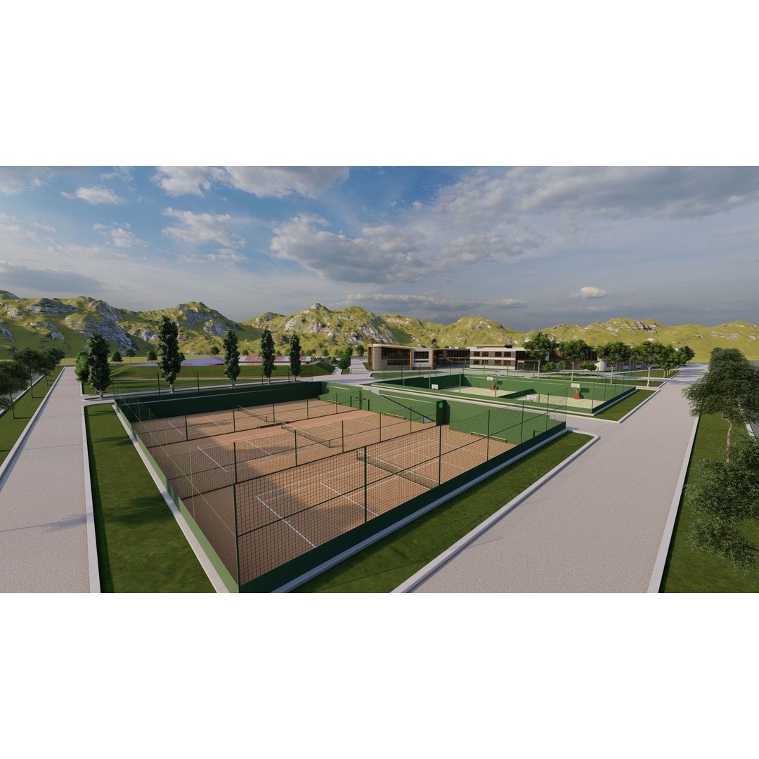 School 3D Model – High School Design for Archviz and Games, FBX - View 6