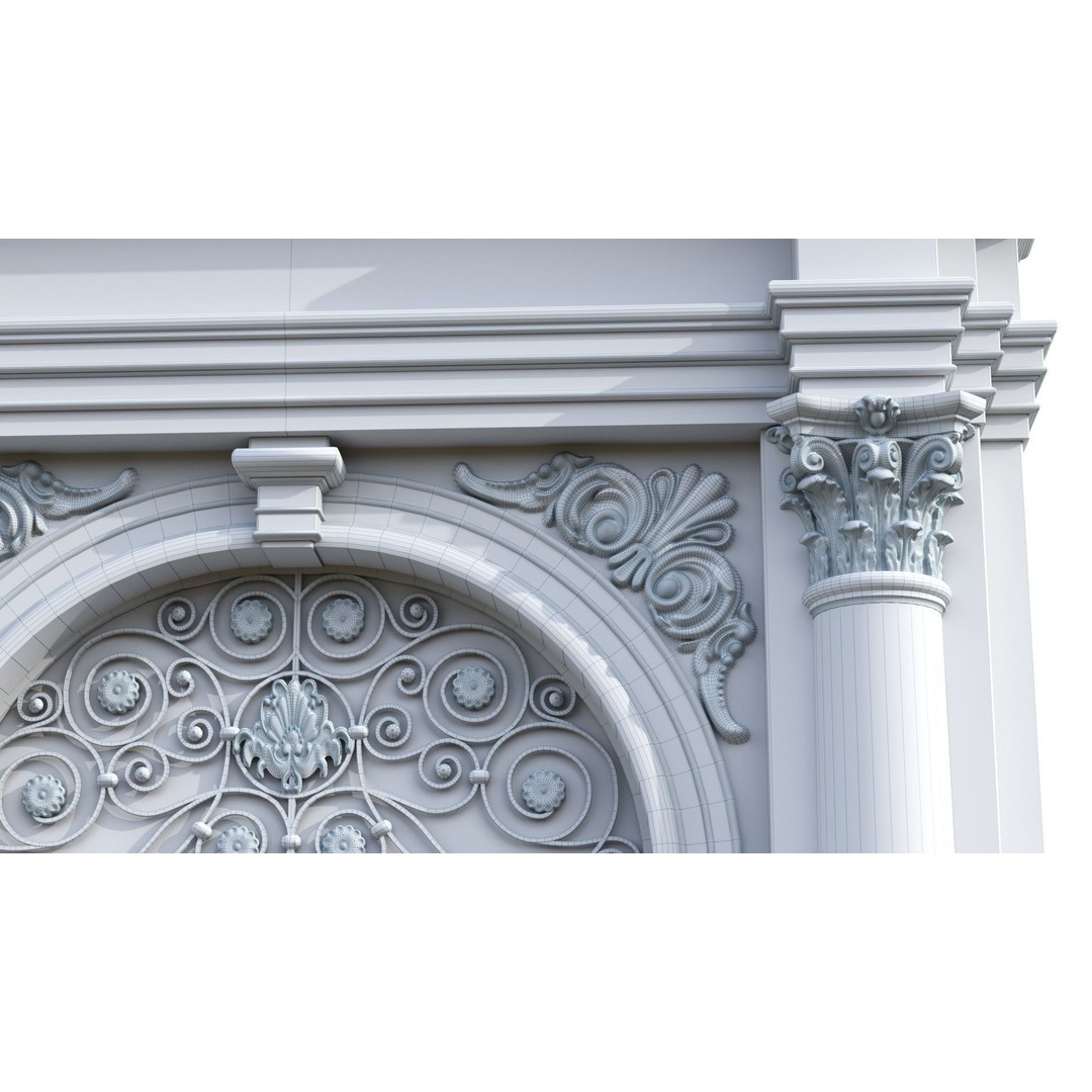 Exterior Doors 3D Model – Modern Classic Design, FBX, Vray, Corona