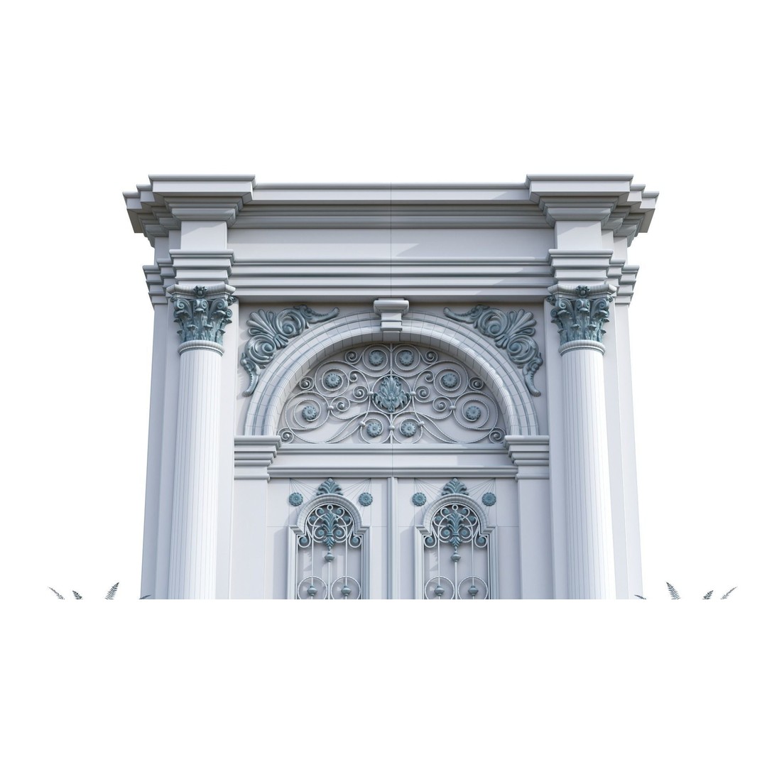 Exterior Doors 3D Model – Modern Classic Design, FBX, Vray, Corona - View 11