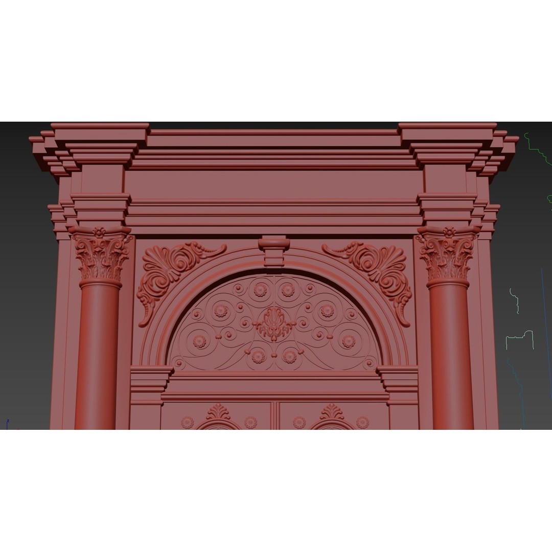 Exterior Doors 3D Model – Modern Classic Design, FBX, Vray, Corona - View 16