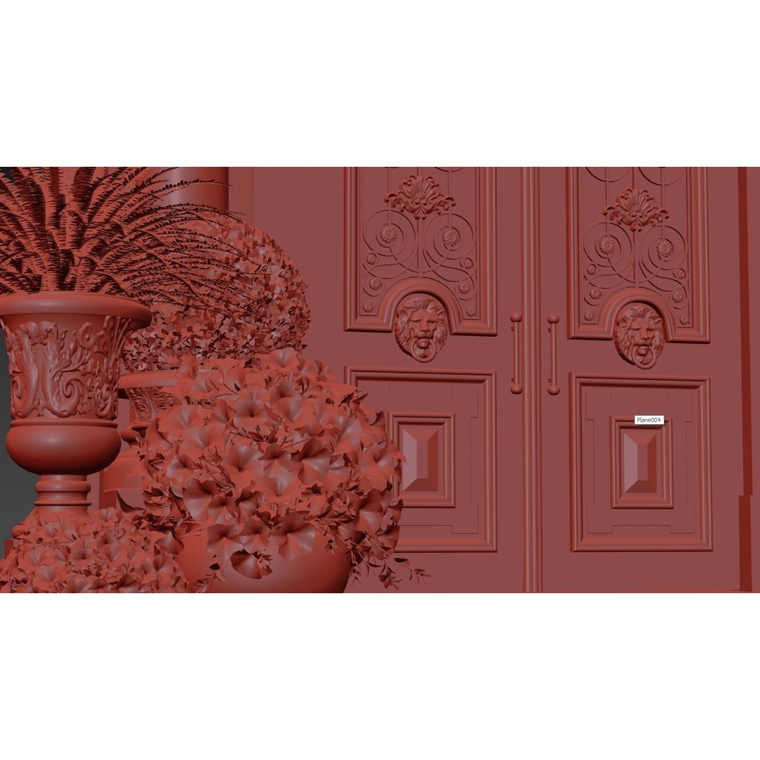 Exterior Doors 3D Model – Modern Classic Design, FBX, Vray, Corona - View 18