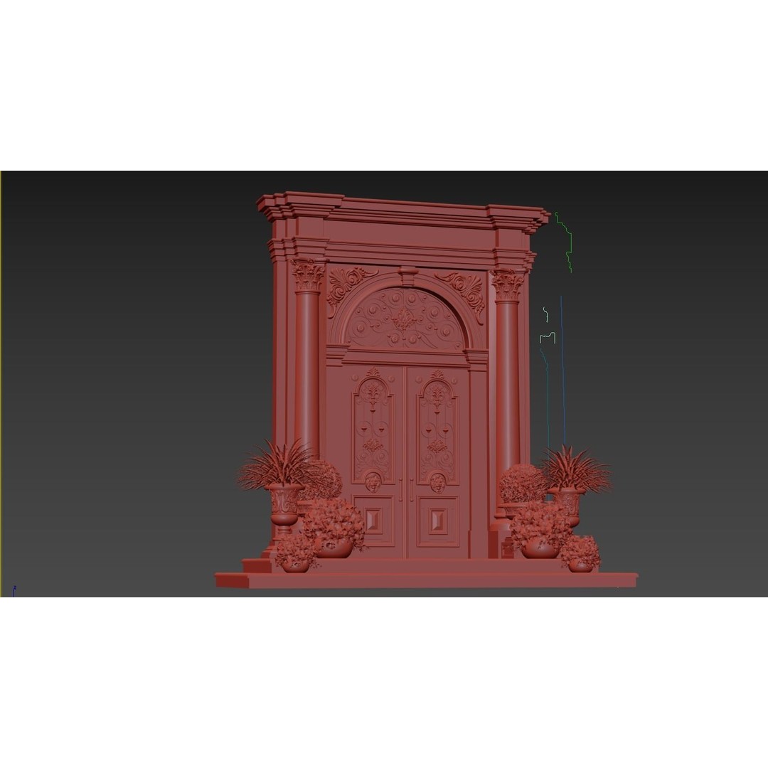 Exterior Doors 3D Model – Modern Classic Design, FBX, Vray, Corona - View 19