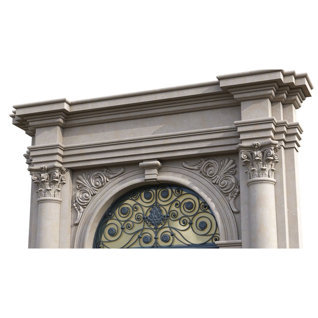 Exterior Doors 3D Model – Modern Classic Design, FBX, Vray, Corona - View 8