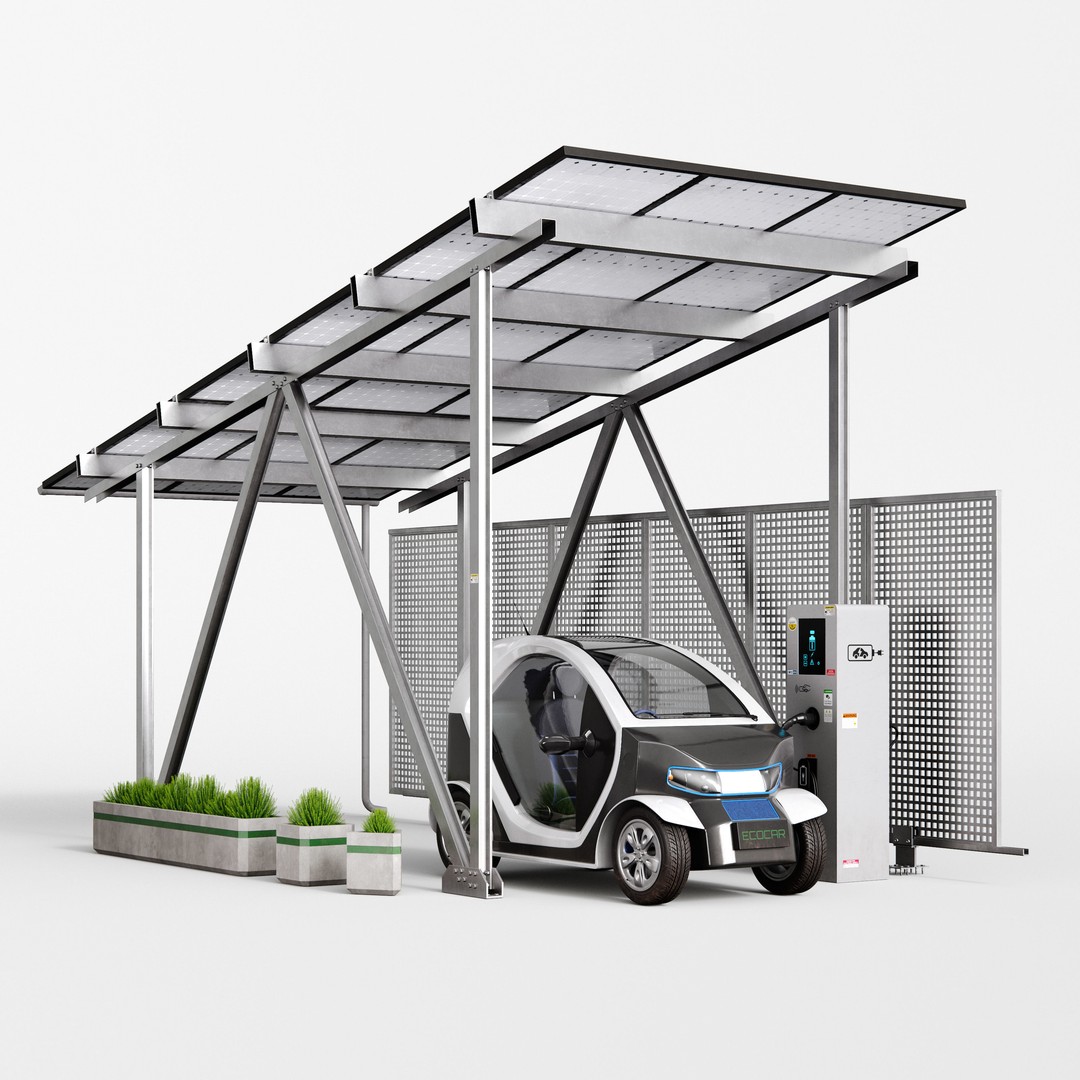 Urban Infrastructure 3D Model – Eco-Friendly Street Assets, FBX - View 8