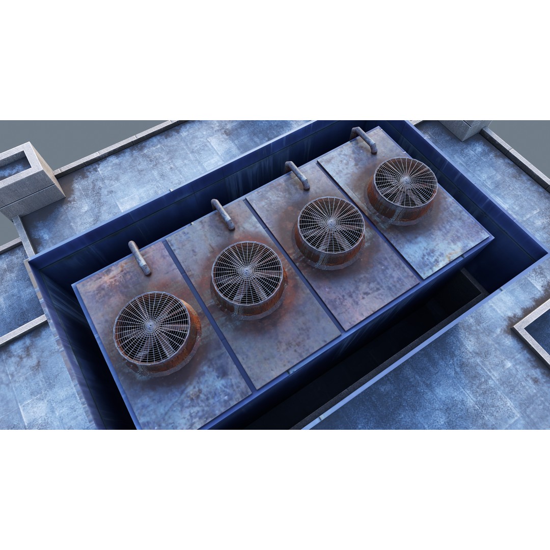 Modern Business Center 3D Model – Low Poly Architectural Asset, FBX, Blender - View 11