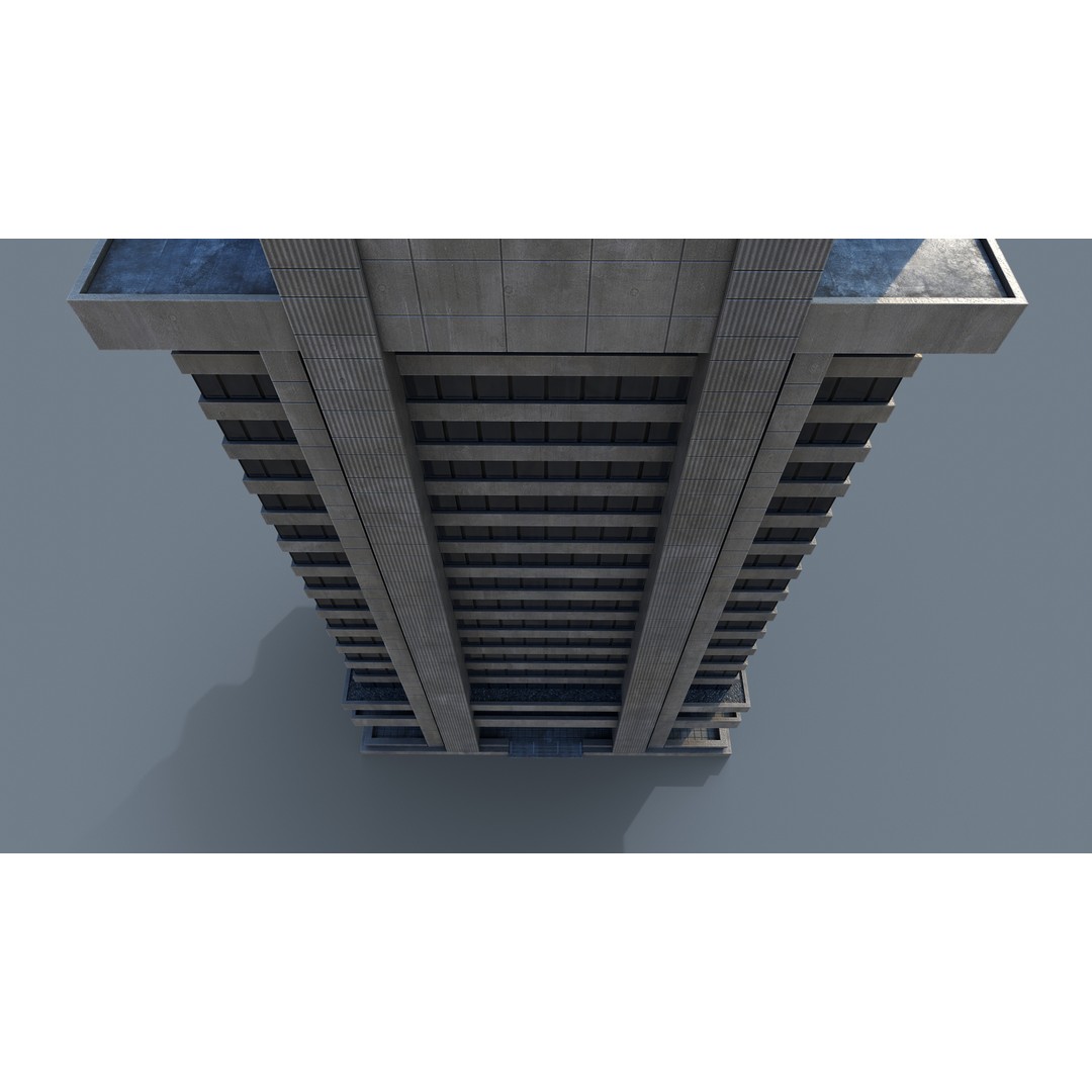 Modern Business Center 3D Model – Low Poly Architectural Asset, FBX, Blender - View 16