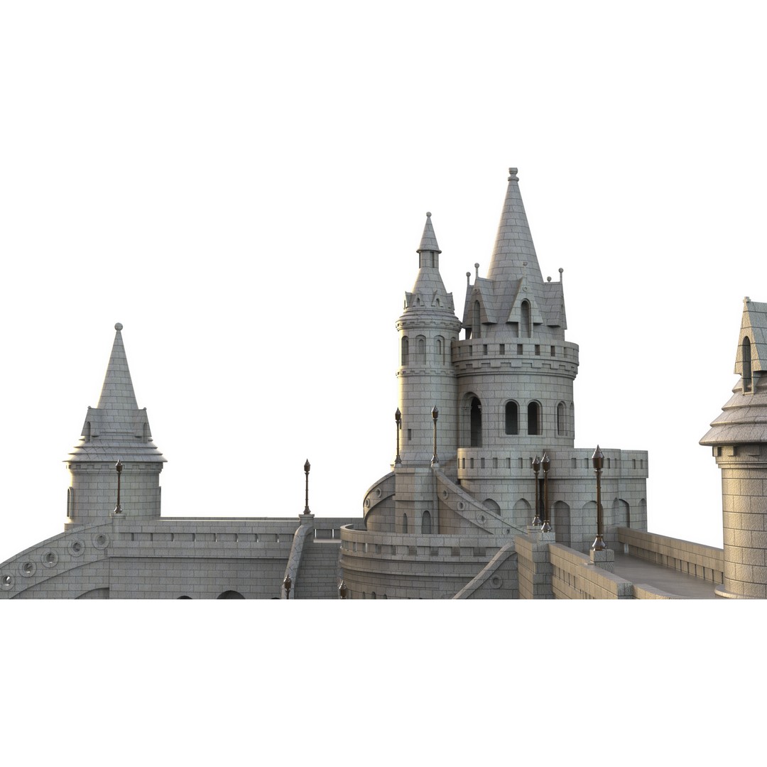 Fisherman's Bastion 3D Model – Realistic Architectural Asset, FBX - View 5