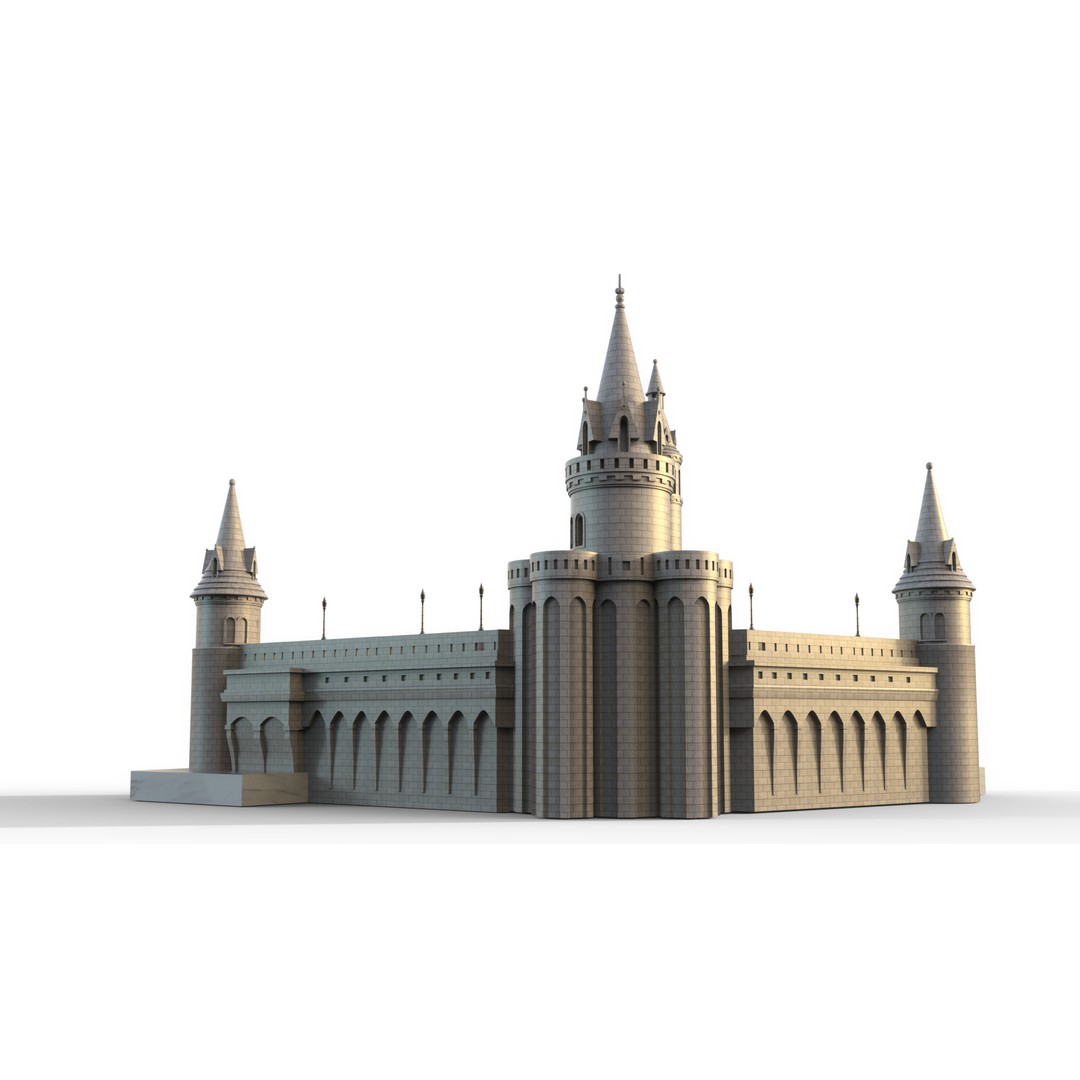 Fisherman's Bastion 3D Model – Realistic Architectural Asset, FBX - View 6