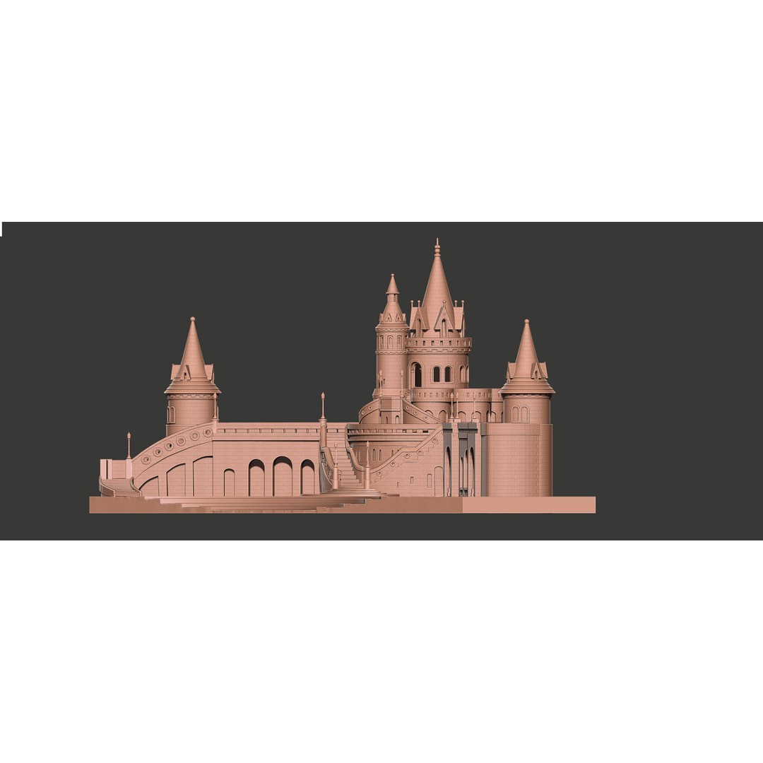 Fisherman's Bastion 3D Model – Realistic Architectural Asset, FBX - View 8