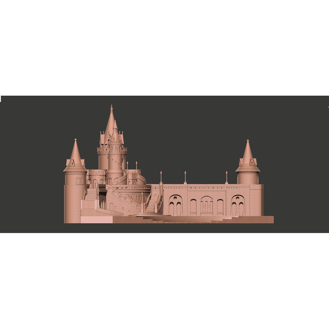 Fisherman's Bastion 3D Model – Realistic Architectural Asset, FBX - View 9