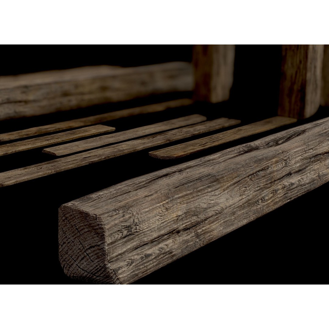 Wooden Planks and Beams 3D Model – Low Poly Game Asset, FBX - View 27