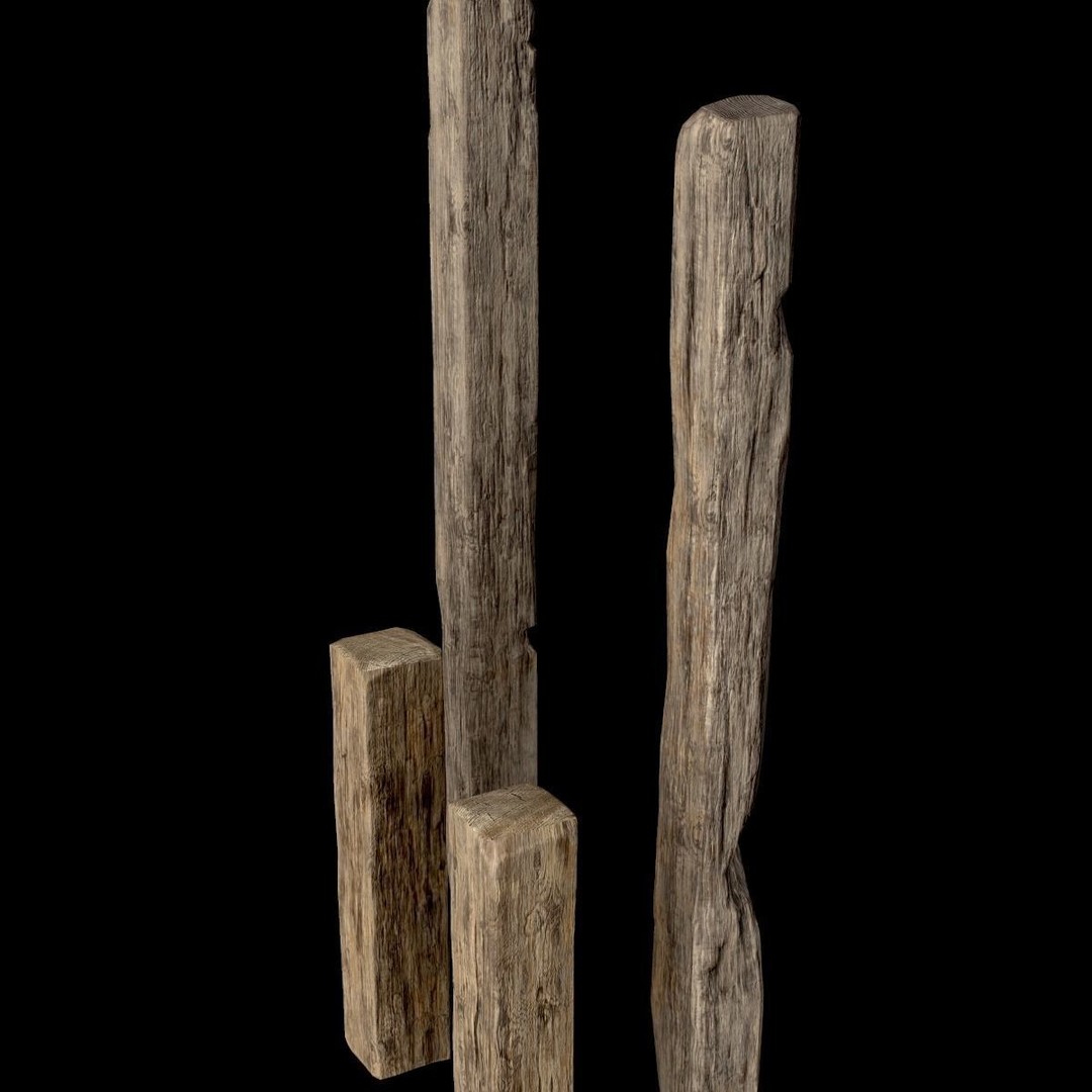 Wooden Planks and Beams 3D Model – Low Poly Game Asset, FBX - View 38