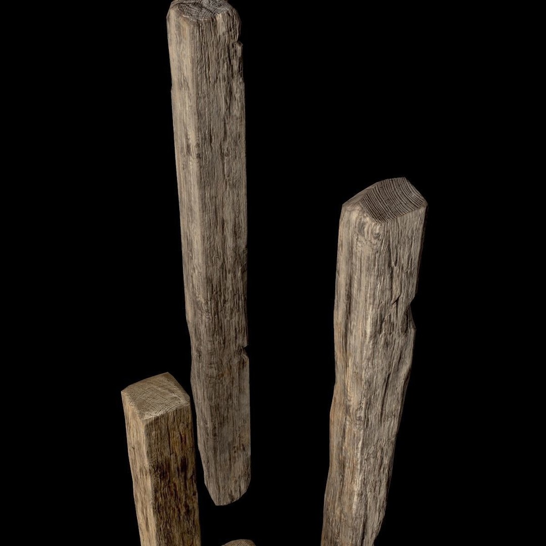 Wooden Planks and Beams 3D Model – Low Poly Game Asset, FBX - View 40