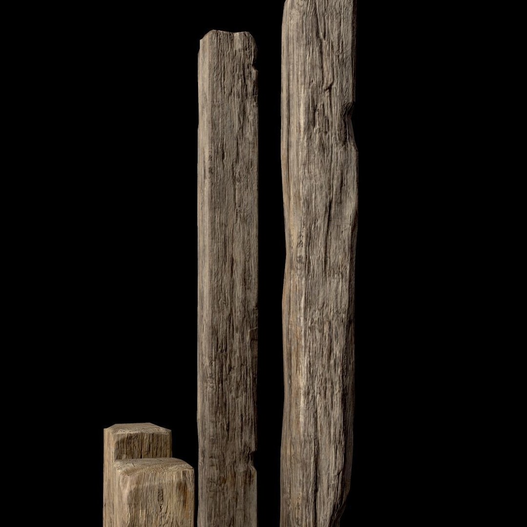 Wooden Planks and Beams 3D Model – Low Poly Game Asset, FBX - View 41