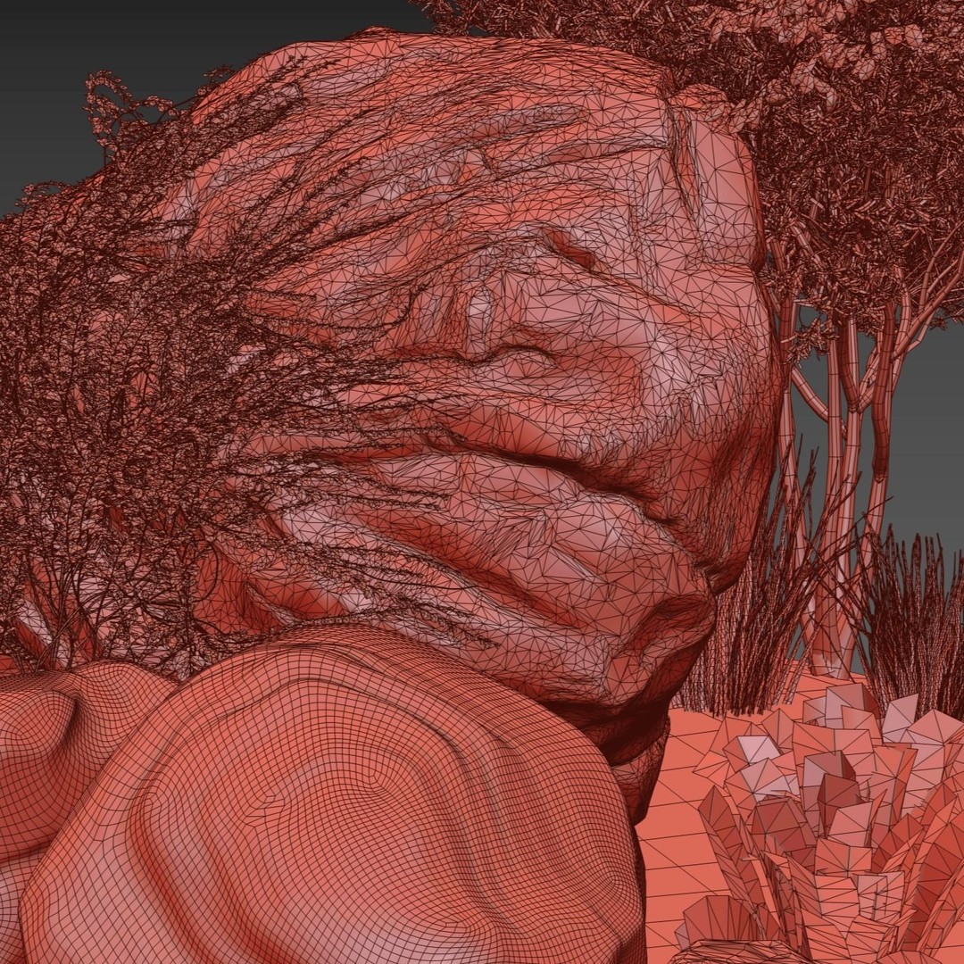 Rocks and Plants 3D Model – PBR Landscape Asset for Rendering - View 9