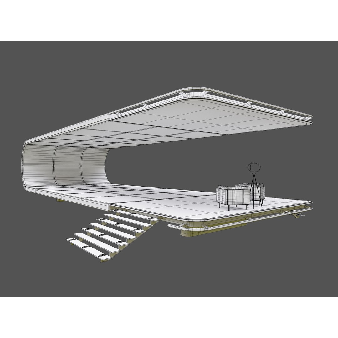 LED Exhibition Stage 3D Model – Low Poly Game Asset, PBR Textures - View 4