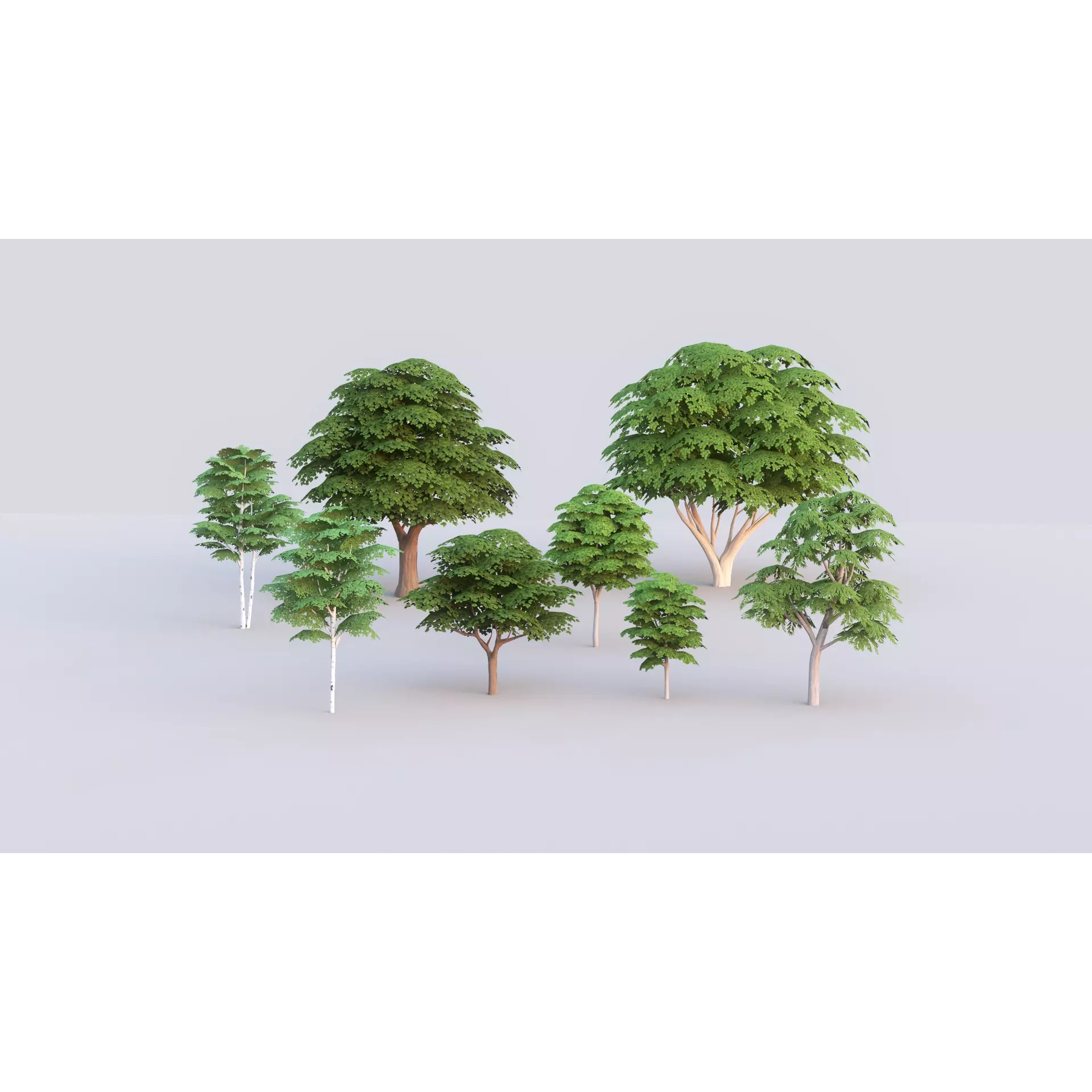 Tree Pack - Low-Poly Game-Ready 3D Model - View 2
