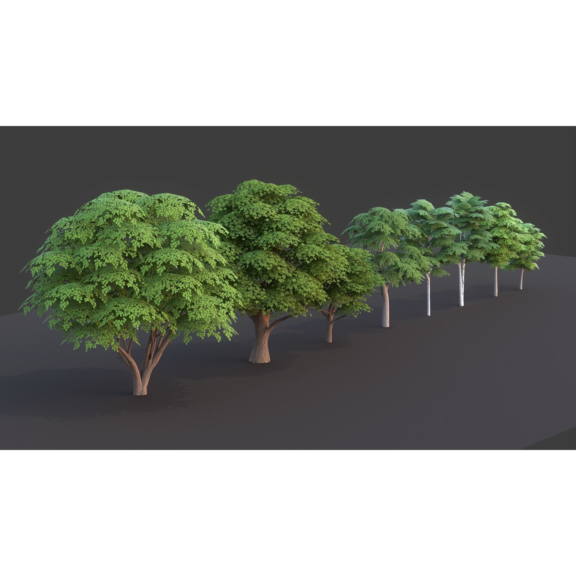 Tree Pack - Low-Poly Game-Ready 3D Model - View 8
