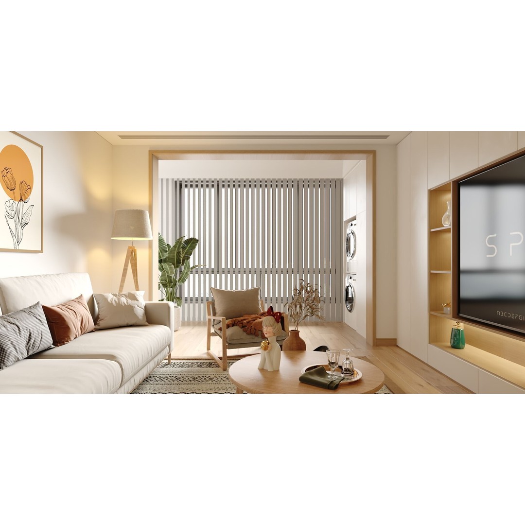 Living Room 3D Model – Textured Interior Scene for Vray - View 12