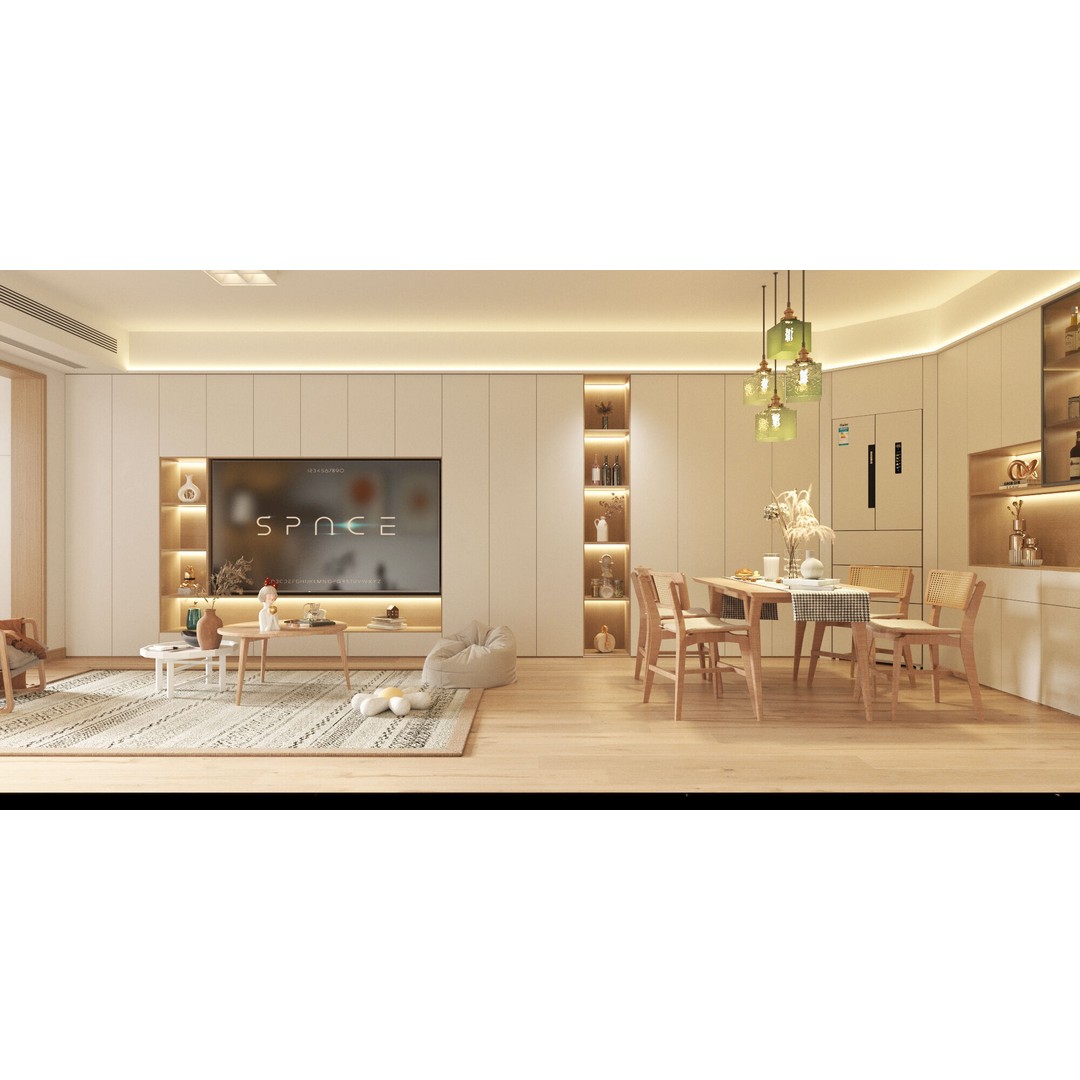Living Room 3D Model – Textured Interior Scene for Vray - View 13