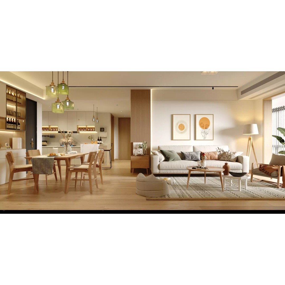 Living Room 3D Model – Textured Interior Scene for Vray - View 2