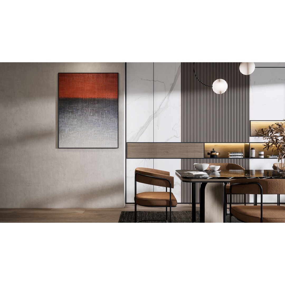 Dining Room 3D Model – Modern Interior Scene with Textures - View 7