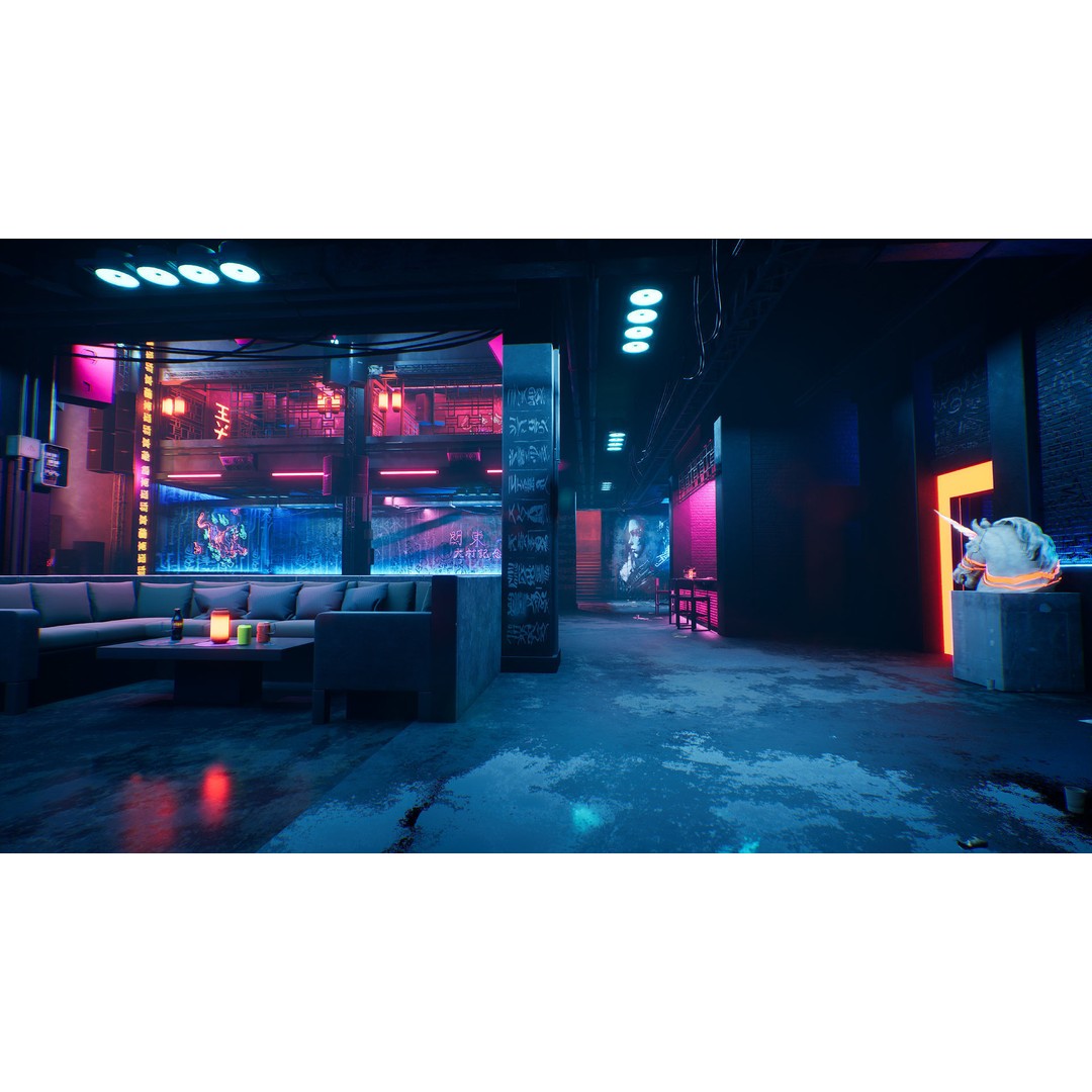 Tokyo Night Club 3D Model – Low Poly Modular Interior, Unreal Engine - View 20