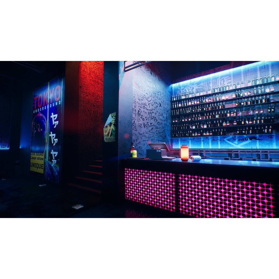 Tokyo Night Club 3D Model – Low Poly Modular Interior, Unreal Engine - View 23