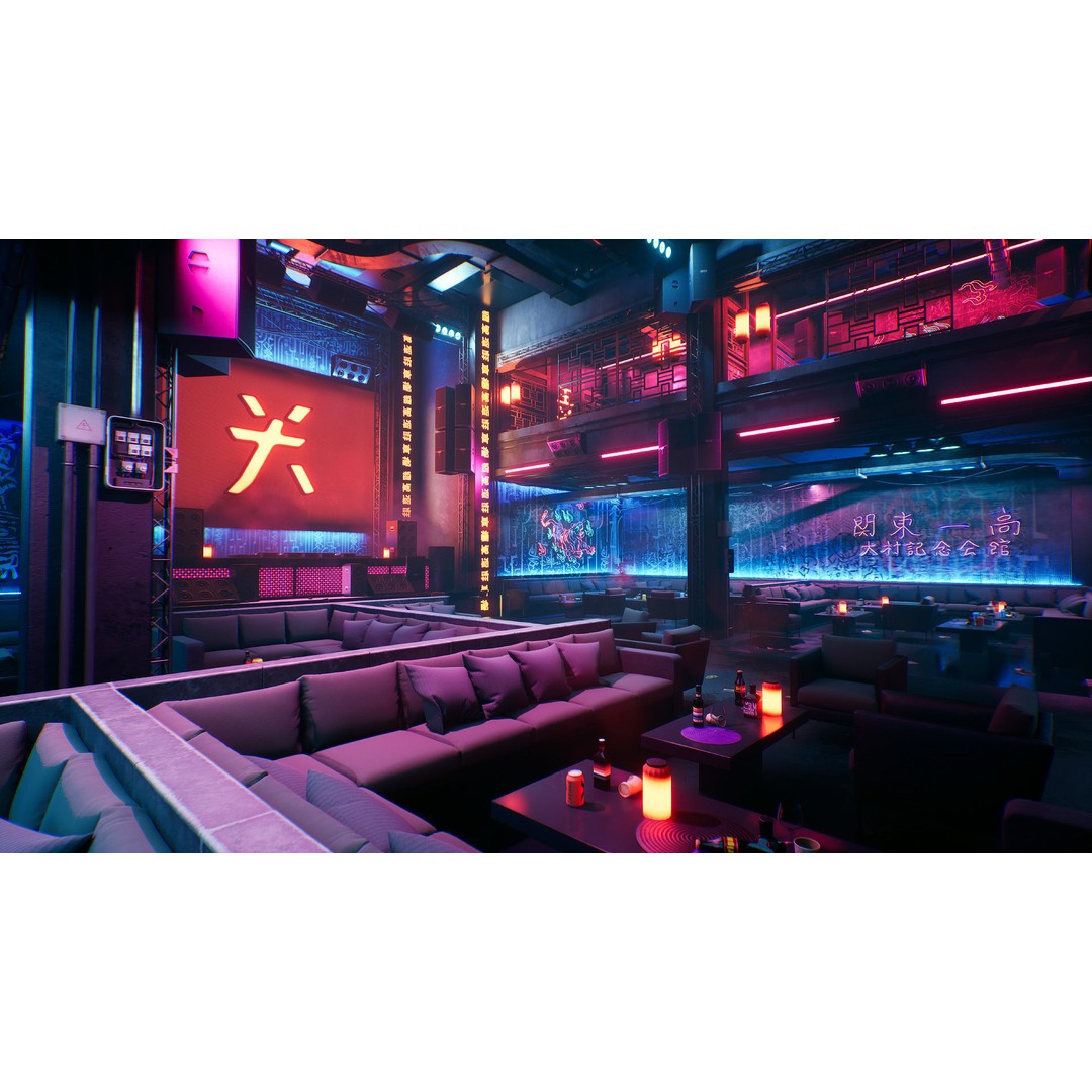Tokyo Night Club 3D Model – Low Poly Modular Interior, Unreal Engine - View 8