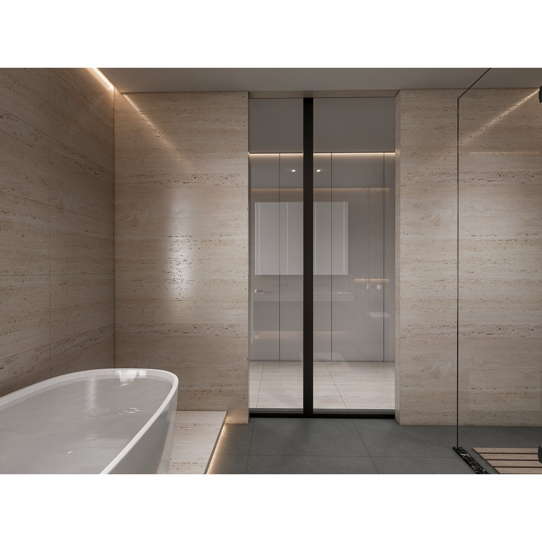 Modern Bathroom 3D Model – Elegant Vanity Scene, FBX & Blender Formats