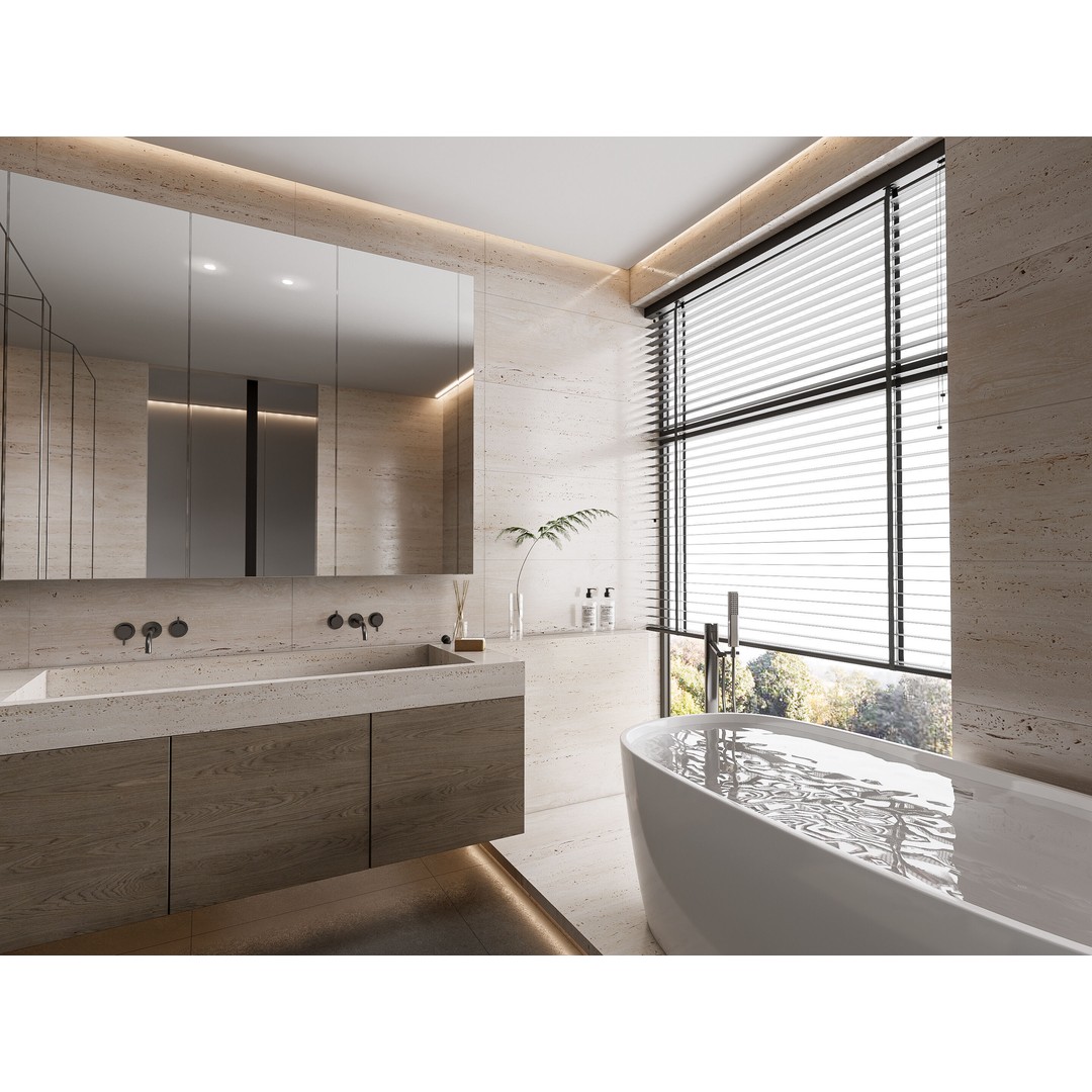 Modern Bathroom 3D Model – Elegant Vanity Scene, FBX & Blender Formats - View 12