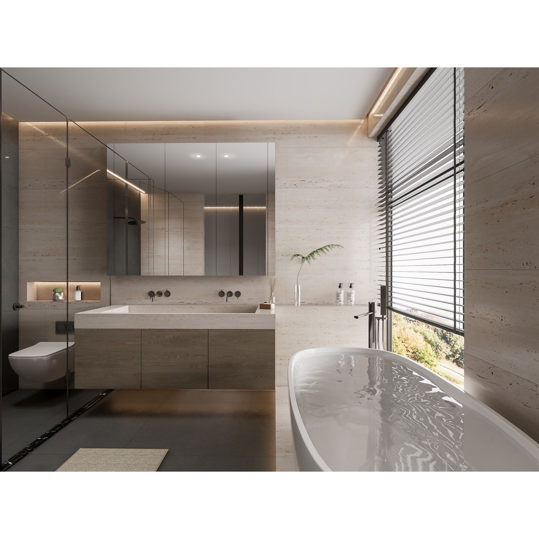 Modern Bathroom 3D Model – Elegant Vanity Scene, FBX & Blender Formats - View 16