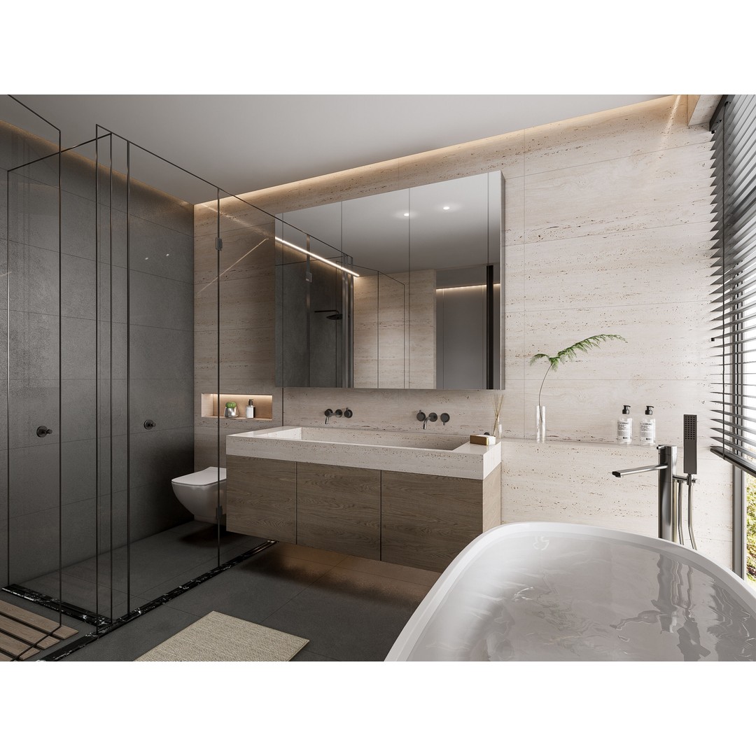 Modern Bathroom 3D Model – Elegant Vanity Scene, FBX & Blender Formats - View 19