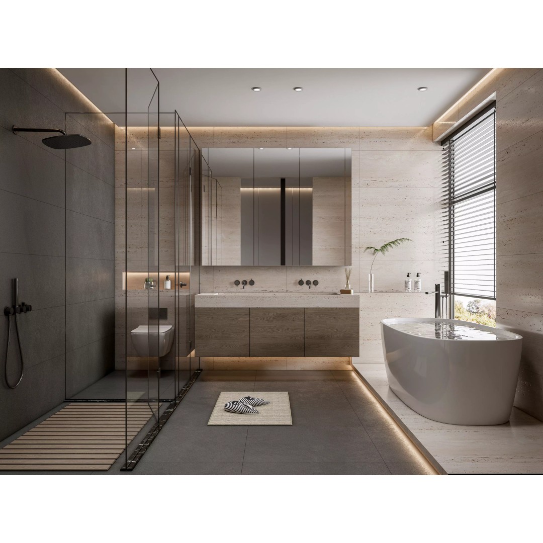 Modern Bathroom 3D Model – Elegant Vanity Scene, FBX & Blender Formats - View 2
