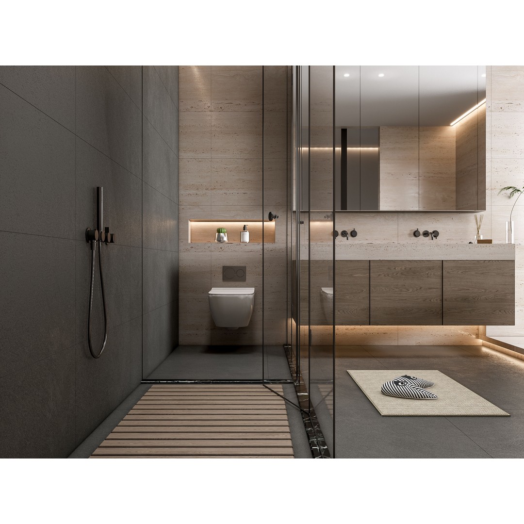 Modern Bathroom 3D Model – Elegant Vanity Scene, FBX & Blender Formats - View 7
