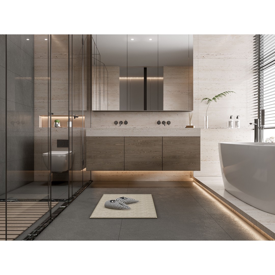 Modern Bathroom 3D Model – Elegant Vanity Scene, FBX & Blender Formats - View 8