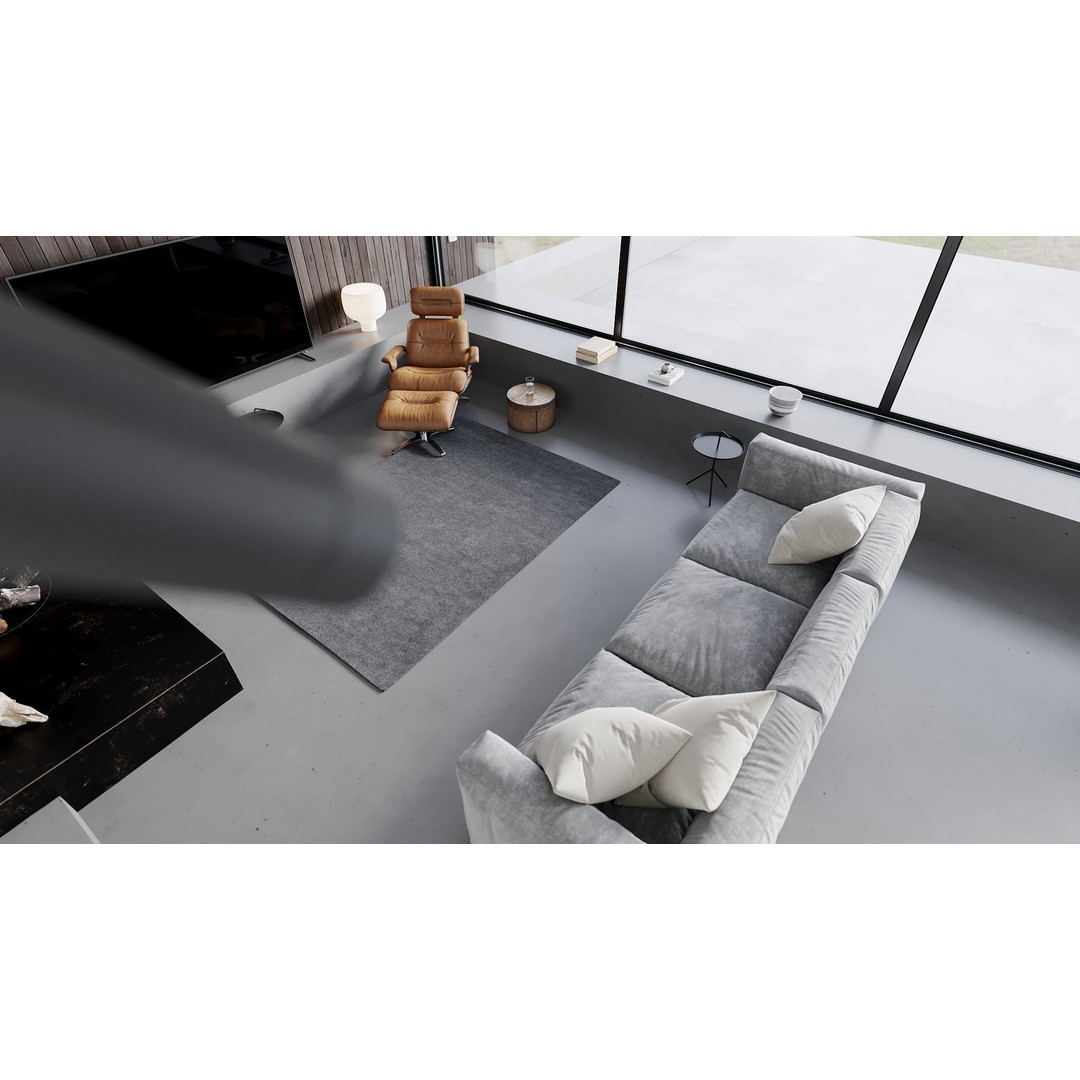 Modern Living Room 3D Model – High Poly Archviz Scene, FBX & OBJ - View 8