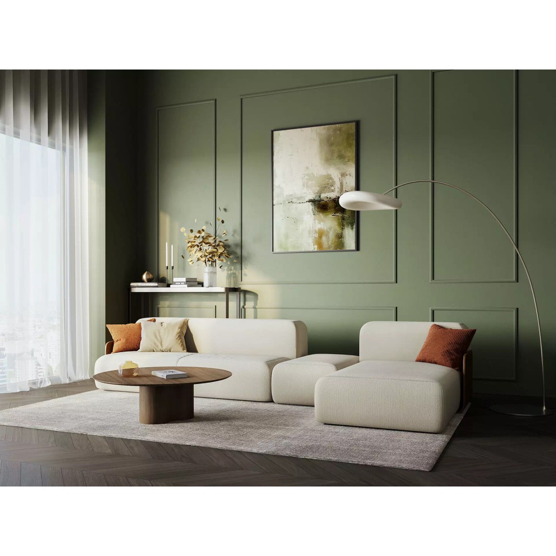 Modern Living Room 3D Model – Bright Interior Scene, FBX, Archviz - View 3