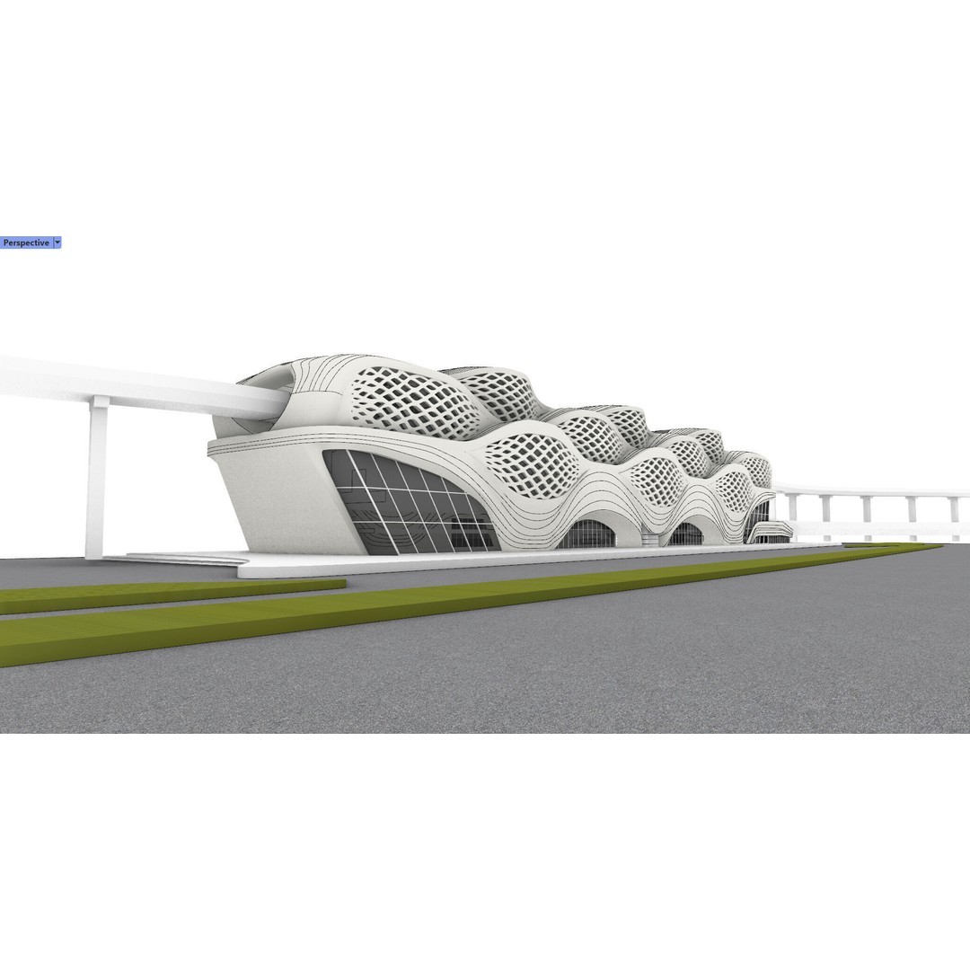 KAFD Metro Station 3D Model – Architectural Rhino Design, FBX, OBJ - View 11