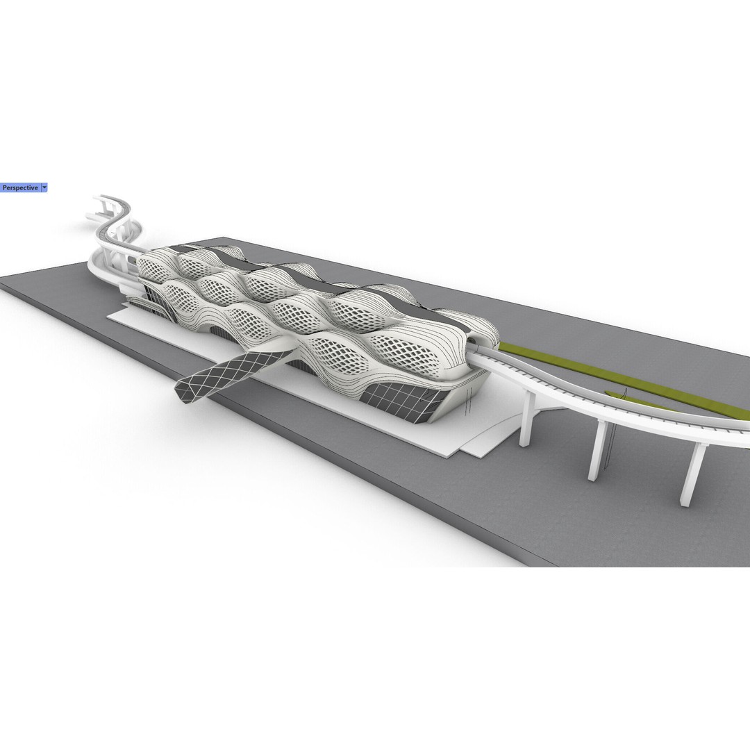 KAFD Metro Station 3D Model – Architectural Rhino Design, FBX, OBJ - View 12