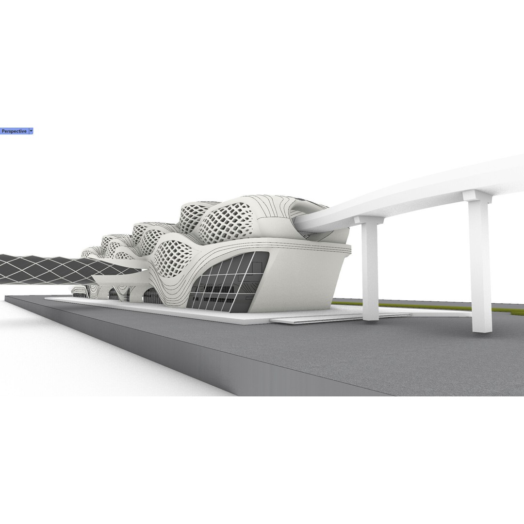 KAFD Metro Station 3D Model – Architectural Rhino Design, FBX, OBJ - View 13
