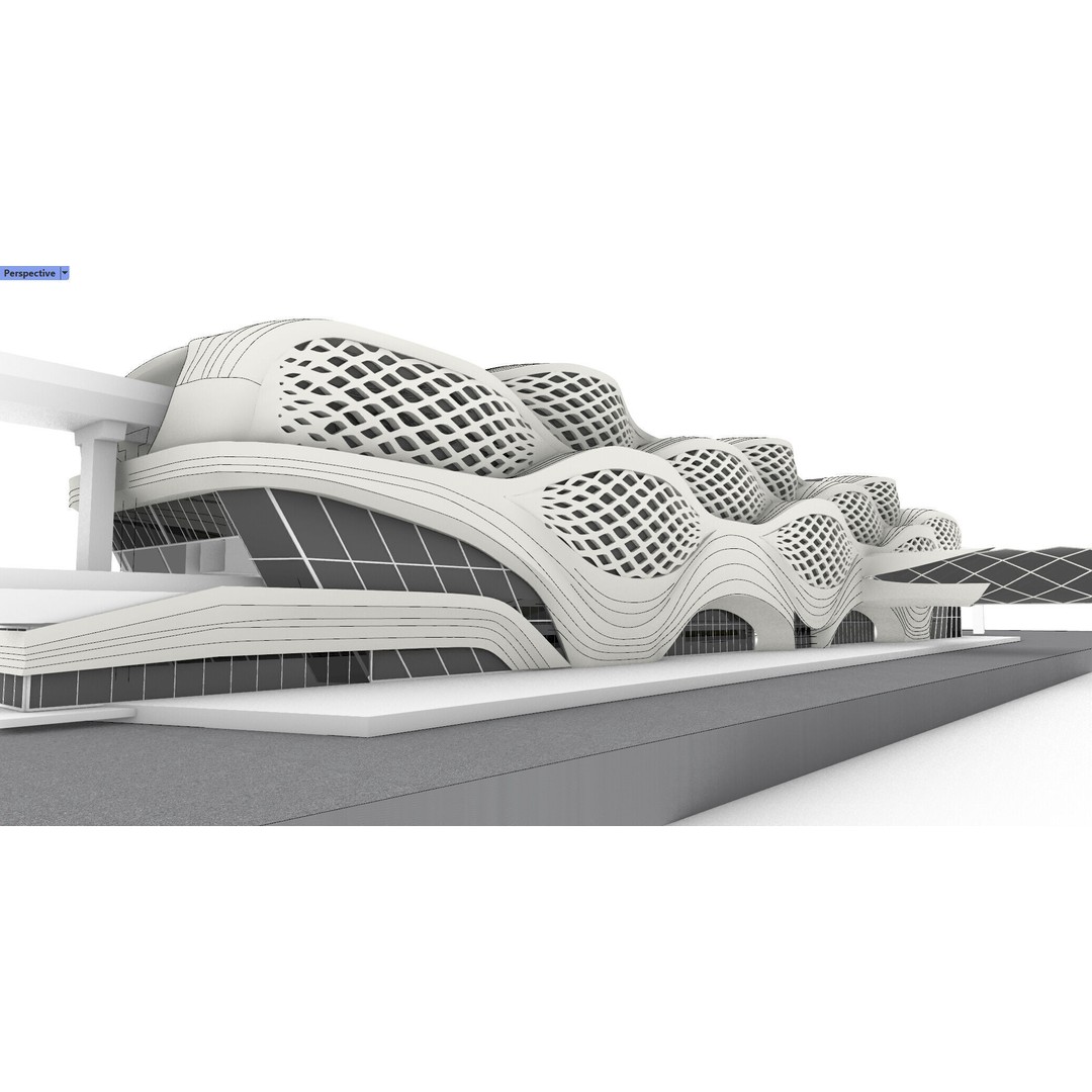 KAFD Metro Station 3D Model – Architectural Rhino Design, FBX, OBJ - View 14