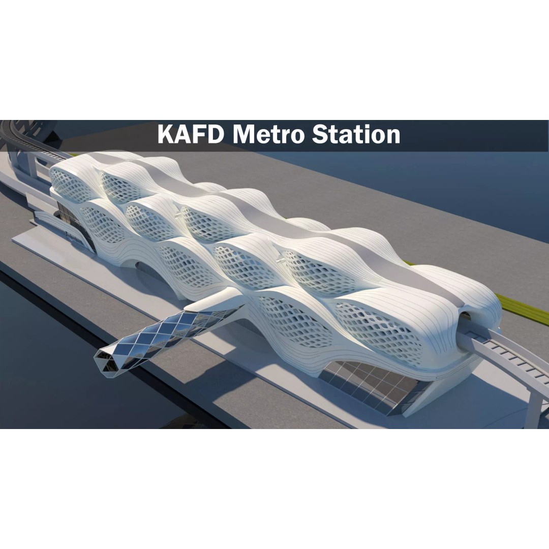 KAFD Metro Station 3D Model – Architectural Rhino Design, FBX, OBJ - View 2